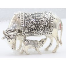 92.5 Sterling Silver Cow & Calf Idol